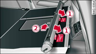 Folded backrest: Installing load guard